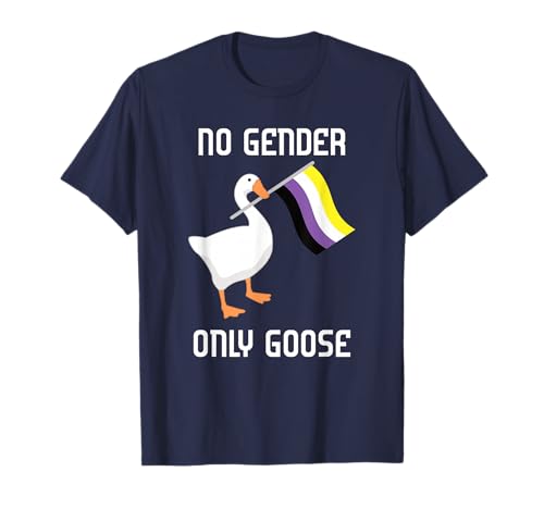 Nonbinary Goose No Gender Pride Flag LGBTQ Gay Pride Parade T-Shirt