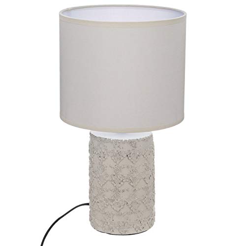 Lampe à poser ethnique Melo - H. 33 cm - Beige