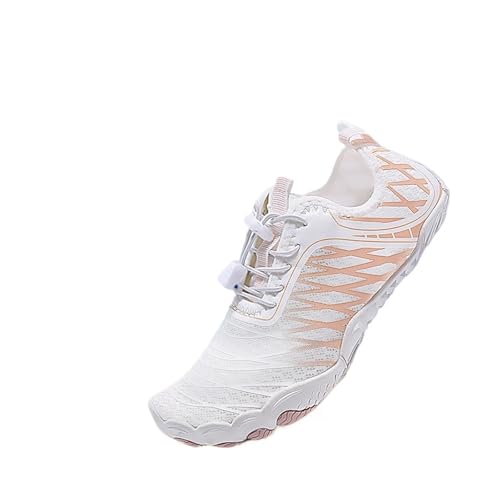 FJOADNVM Zapatos De Agua Zapatos De Agua Antideslizantes, Ligeros, Zapatos Acuáticos Transpirables E Informales, Zapatos De Natación Unisex De Secado Rápido For Hombres Y Mujeres(White,38)