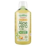 Equilibra Integratori Alimentari, Buon Aloe Vera 95%, Integratore Aloe Vera da Bere Puro o Diluito, Aloin Free, Detox, Pura Polpa, Senza Aggiunta di Acqua, con Succo di Pesca, Senza Glutine, 1 Litro