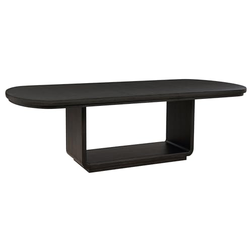 Coaster Leandro 96-Inch Extension Dining Table, Burnished Black 115391