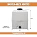 RomoTech 82123909 Horizontal Square Reservoir Water Tank, 30 gallon, Made In USA, Natural Poly Tank Non-Flammable Liquids, UV-Resistant, Ideal for Agricultural Use, RV Water Storage