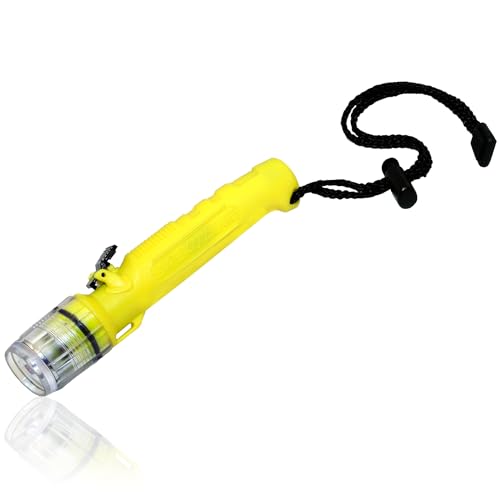 Lampe de plongée étanche 150 lumens jaune fluo de plein air