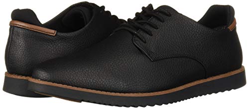 Dr. Scholl's Men's Sync Plain Toe Dress Casual Oxford, Black/Black Smooth, 10.5 US