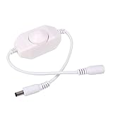 BE-TOOL Dimmer Controller, Stepless Rotary Knob for LED Light Intensity Adjustment, DC 12V-24V, 1CH (White)