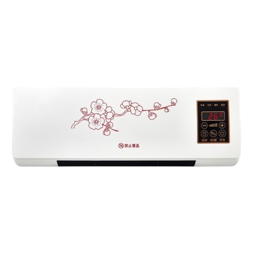 暖房と冷房用のポータブル小型エアコンファン、壁掛け式、省エネ、低騒音、リモコン、タイマー、16°C?40°Cの温度調節可能、温風、除湿機能、家庭用暖房および冷房機器、一年中使用可能 (パターン)