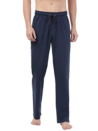Image of Jockey 9500 Men's Super Combed Cotton Rich Regular Fit Mid Rise Trackpants with Side Pockets