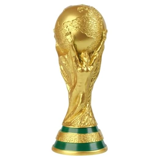 Réplique de trophée de la Coupe du monde de football 2022 en résine à collectionner, trophée doré pour chambre à coucher, bureau, décoration d'ordinateur (13 cm)