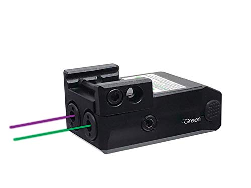 HiLight P3PG Low Profile Pistol Purple and Green Duo Laser Sights Combo with Micro USB Rechargeable Battery