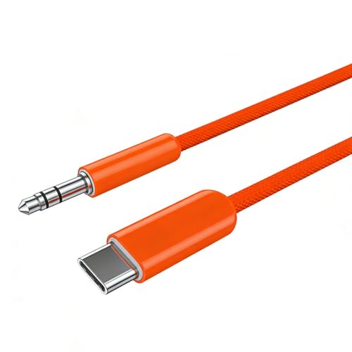 Cable adaptador USB C a Jack 3.5mm trenzado macho a macho miniatura 6