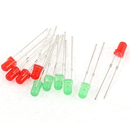 mbeddinator Combo of 3mm Green, Red Color LED (Light Emitting Diode) -Pack of 50 (25 of Each Colors)-picture-17