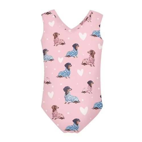 Image of Swimsuits for Girls 3-14 Summer Kids Bathing Suits Gymnastics Leotards One Piece Swimwear