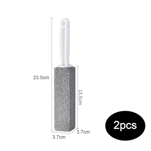 Zuofan 2 Stück Bimsstein Reinigungsstein mit Griff, Blöcke Bimsstein für Toilette, Bimsstein Toilettenreiniger für Bürsten Flecken, Bimsstein für Wc, Toilette-Reinigungsstein mit Griff, für Toilette