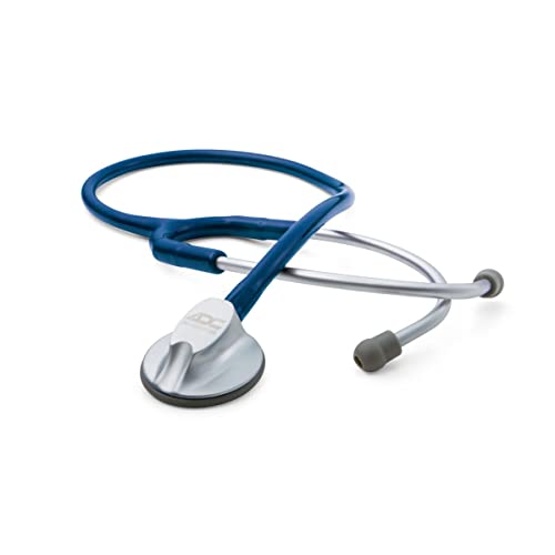 ADC Adscope Lite 612 Lightweight Platinum Clinician Stethoscope with Tunable AFD Technology, 30.5 inch Length, Royal Blue