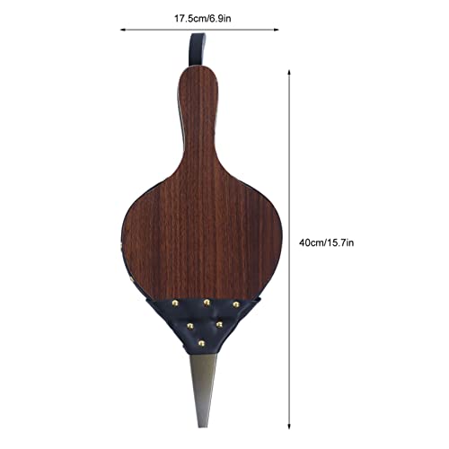 Fireplace Bellows, 15.7 X 6.9In Composite Wood Heat Resistant Leather Hand Bellow Easy Storage And Hanging Wood Fireplace Bellows Large Wood Air Blower For Outdoor Camping Bbq Fire Tools Accessories #TOP6
