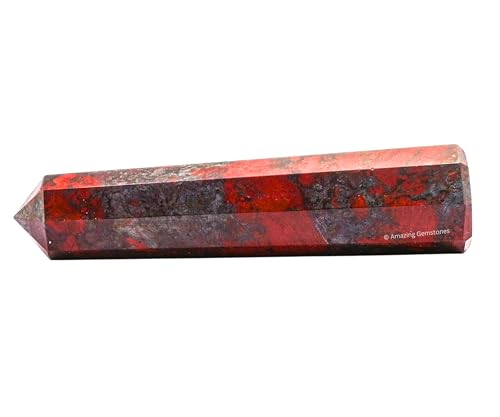 Image of Amazing Gemstone Red Jasper Hematite Crystal Towers - Natural Healing Crystal Point Obelisk for Reiki Healing and Crystal Grid (3 inch to 4 inch INCH)