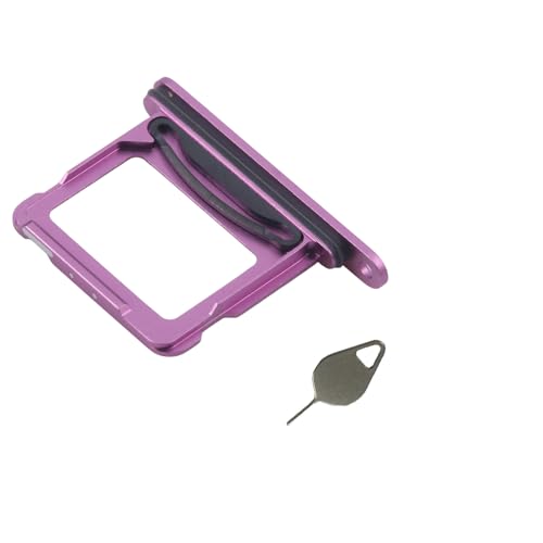Nano Dual SIM Kartenfach Slot Halter Adapter Ersatz für iPhone 16 / iPhone 16 Plus Mit Pin Pink
