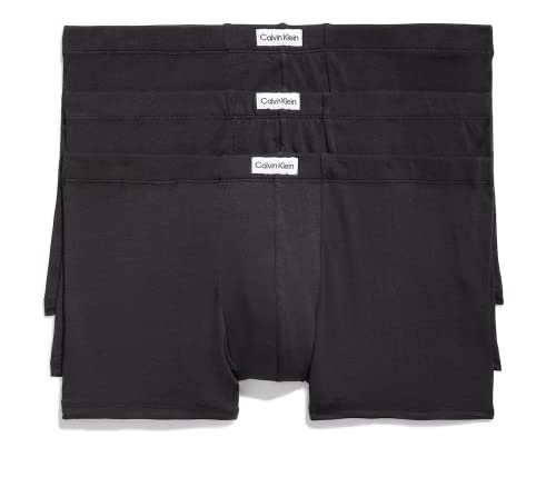 Calvin Klein Pure Cotton Stretch Blend 3-Pack Trunk (as1, alpha, m, regular, regular, Black)