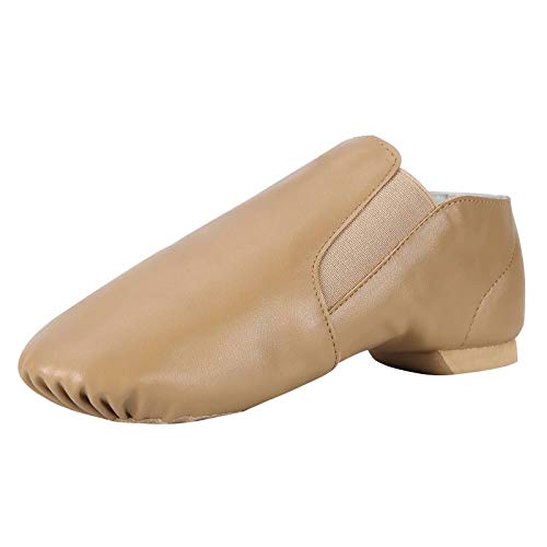 Best Shoes for Universal Studios: Comfort & Style Guide 15 Dynadans PU Leather Jazz Shoe Slip On Dance Shoes with Side Elastics for Girls and Boys (Toddler/Little Kid/Big Kid)-Brown-9M-Toddler