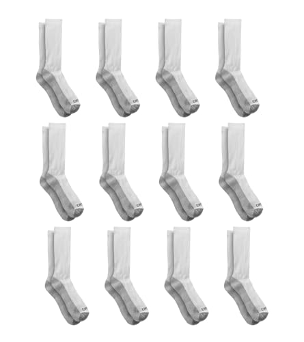 Dickies Men's Dri-Tech Original Moisture Control Crew Socks, Available in M-XXL (6, 12, 18 Pairs)