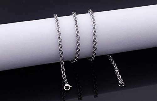 Chaîne acier inoxydable hommes collier robuste noir argent or