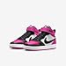 NIKE Boy's Court Borough Mid 2 Bg Sneaker, White Black Fierce Pink, 6.5 us