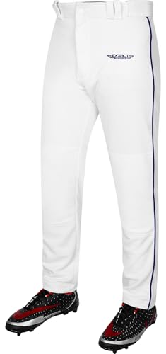 Exxact Sports Calça de beisebol masculina Home Run – Comprimento total, ajuste semirelaxado, calça d