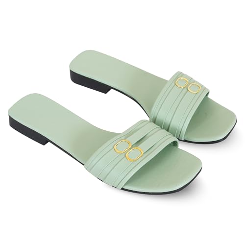 Image of Women's Slippers | Comfortable Flat Chappals for Women with Bow Detail | Stylish Casual Chappals, Trendy Summer Sandals, Comfortable Footwear for Daily Use
