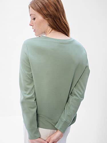 Gap Womens Logo Crew Sweatshirt, Gasoline Green, Medium Us #TOP2
