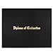 GraduationMall Imprinted Diploma Cover for Certificate 8.5''x 11'' Black,6-Packs