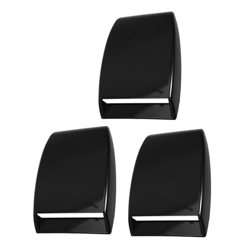 Rejillas de ventilación para capó Mikinona, moldura decorativa de coche en plástico ABS negro