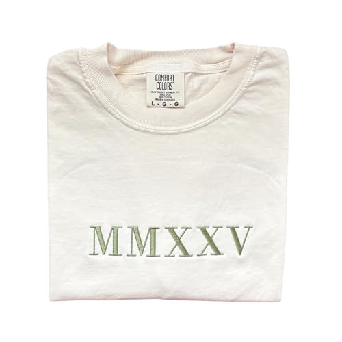 Custom Embroidered T-Shirt | Personalized Tee | Choose Phrase, Font and Embroidery Color for Any Occasion Multi4