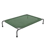 Simple Trending Raised Dog Bed for Large Dogs, Waterproof XL Dog Cot, Outdoor Cooling Elevated Pet Bed, 47.75" x 30.5", Green