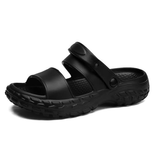Slide Sandals for Men - Thick Sole Adjustable Straps Beach to Shower, US 7-11 (40-45 EU)