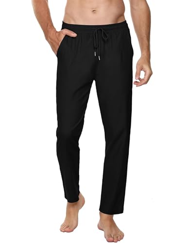 Sykooria Pantaloni Uomo Casual della Tuta con Coulisse a Gamba