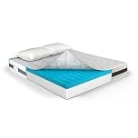 MUUN – EOS, Matelas double 160 x 200 cm à mémoire de forme avec 2 coussins inclus, hauteur 30 cm | orthopédique, anti-acariens, hypoallergénique | emballé sous vide | Garantie 20 ans