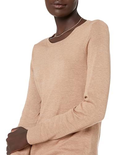 Amazon Essentials WAE35006FL18-CAM-M Women'S Long-Sleeve Lightweight Crewneck Sweater (Available In Plus Size), Camel Heather thumb #3