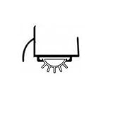 M-D 80630 36' X 1-3/8' Bronze U Shaped Door Bottom