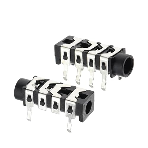 Prises jack stéréo 3,5 mm 6 broches PJ313 connecteur audio 4 sections pour circuit imprimé