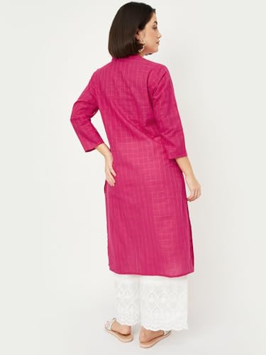Image of Max Women's Cotton Regular Fit Regular Kurta