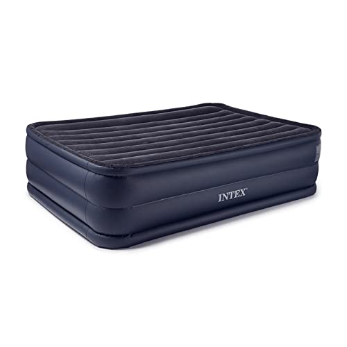 Intex Raised Downy Airbed with Built-in Electric Pump, Queen, Bed...