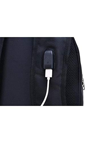 Mochila Executiva com Cabo de Aço e Usb - Leopard - Lo-009 - Preta