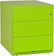 BISLEY Rollcontainer Note mit Griffleiste, 3 Universalschubladen, Metall, 604 Grün, 56.5 x 42 x 49.5 cm