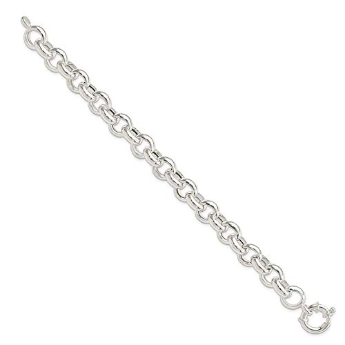 Sterling Silver Polished Fancy Rolo Link Bracelet 8In 11.5Mm Style Qg5024-8 #TOP1