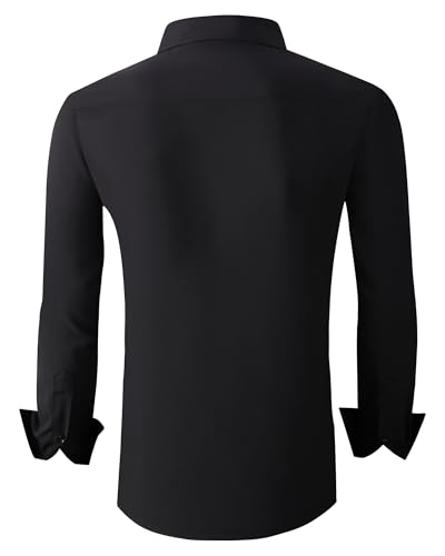 Alex Vando Mens Dress Shirts Regular Fit Long Sleeve Stretch Business Dress Shirts for Men