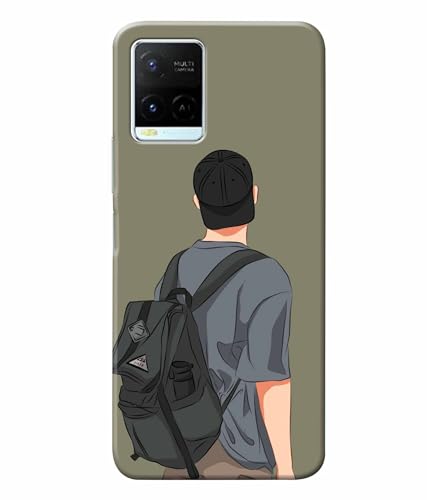 Image of School Boy College Boy Printed Hard Back Case Cover & Compatible for Vivo Y21 / Vivo Y21S / Vivo Y33S (Multicolor) - D1813