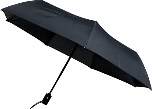 Parapluie pliant automatique noir taille M de 7 baleines pour la pluie