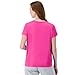 Hanes Women's Short Sleeve Cool DRI V-Neck Tee, Wow Pink, Small