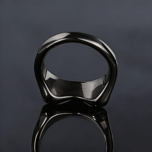 Image of PAMTIER Unisex Vintage Personalized Cute Big Eyes Frog Finger Ring | Stainless Steel, Lifelike Animal, Beneficial Insects