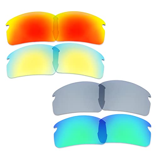 Lentilles pour Oakley Flak 2.0 AF de remplacement avec 4 couleurs interchangeables